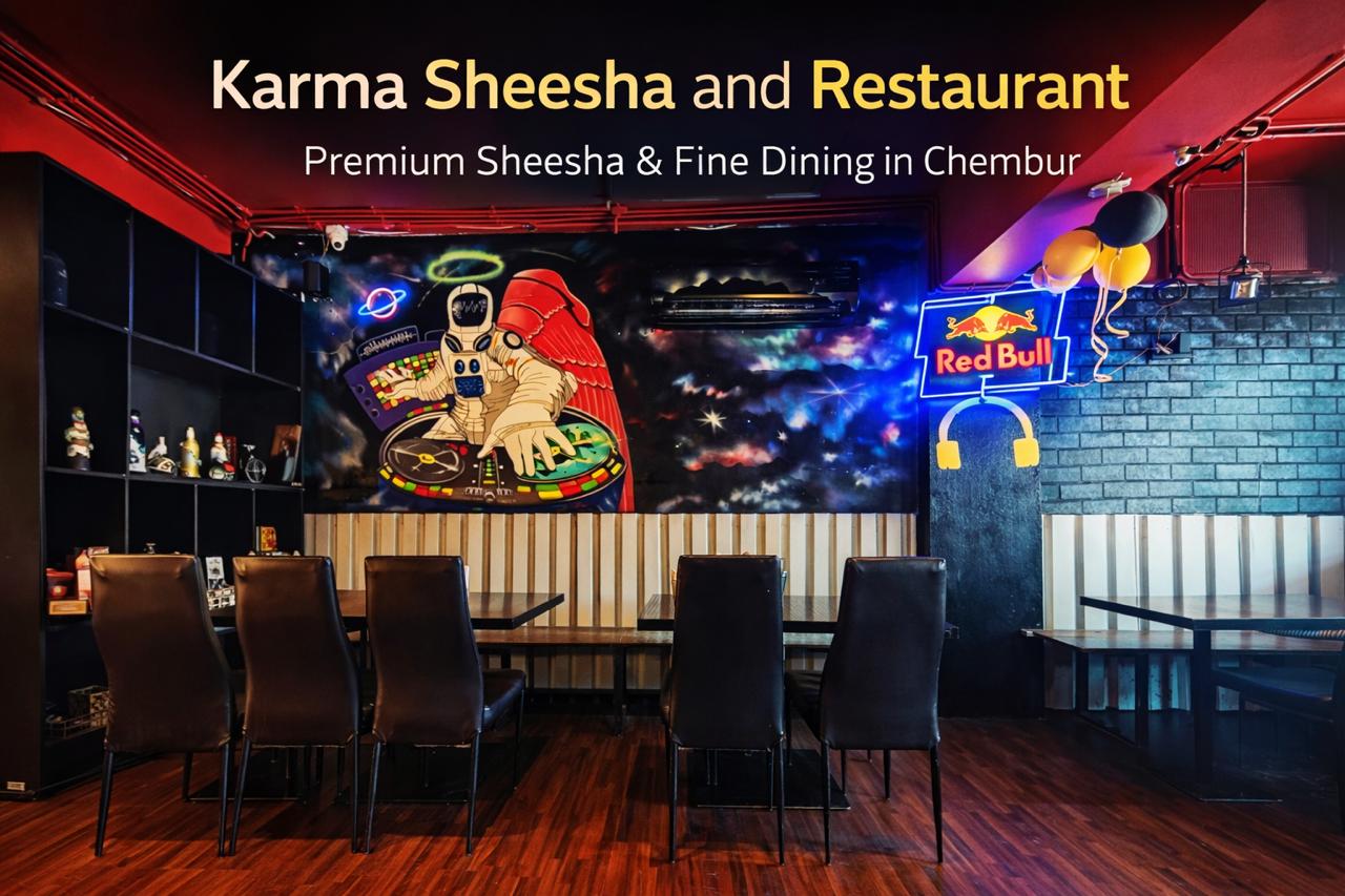 Best restaurant in Chembur for sheesha table booking Karma Sheesha Lounge Mumbai