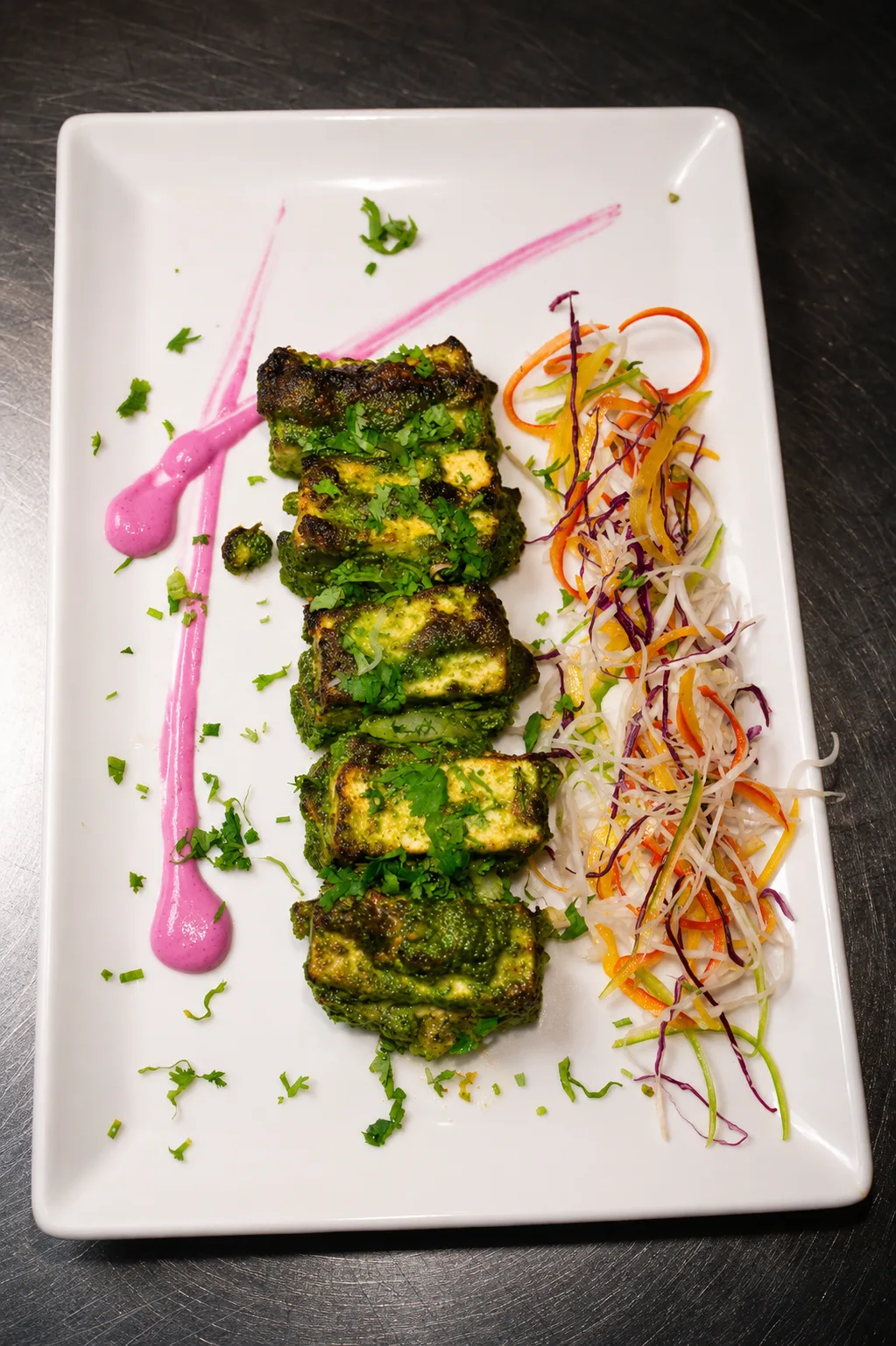 Green grilled paneer at Karma